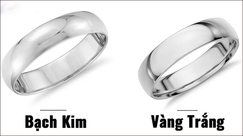 Phân biệt bạch kim và vàng trắng qua độ xỉn màu theo thời gian sử dụng